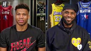 Image result for lebron vs giannis all star game 2020